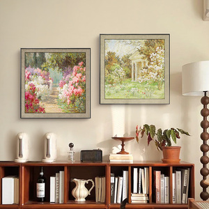 Hermosa decoración de la pared del hogar pinturas impresionistas hechas a mano de pueblos - Product Image 5