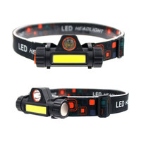 Nuevo Faro Frontal LED XPE Popular y Económico para Minería, Lámpara de Cabeza COB Recargable por USB para Correr con Atenuación Continua, Linterna de Cabeza