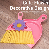 Mini balai et pelle à poussière roses, ensemble mignon pour enfants, idéal pour nettoyer la table