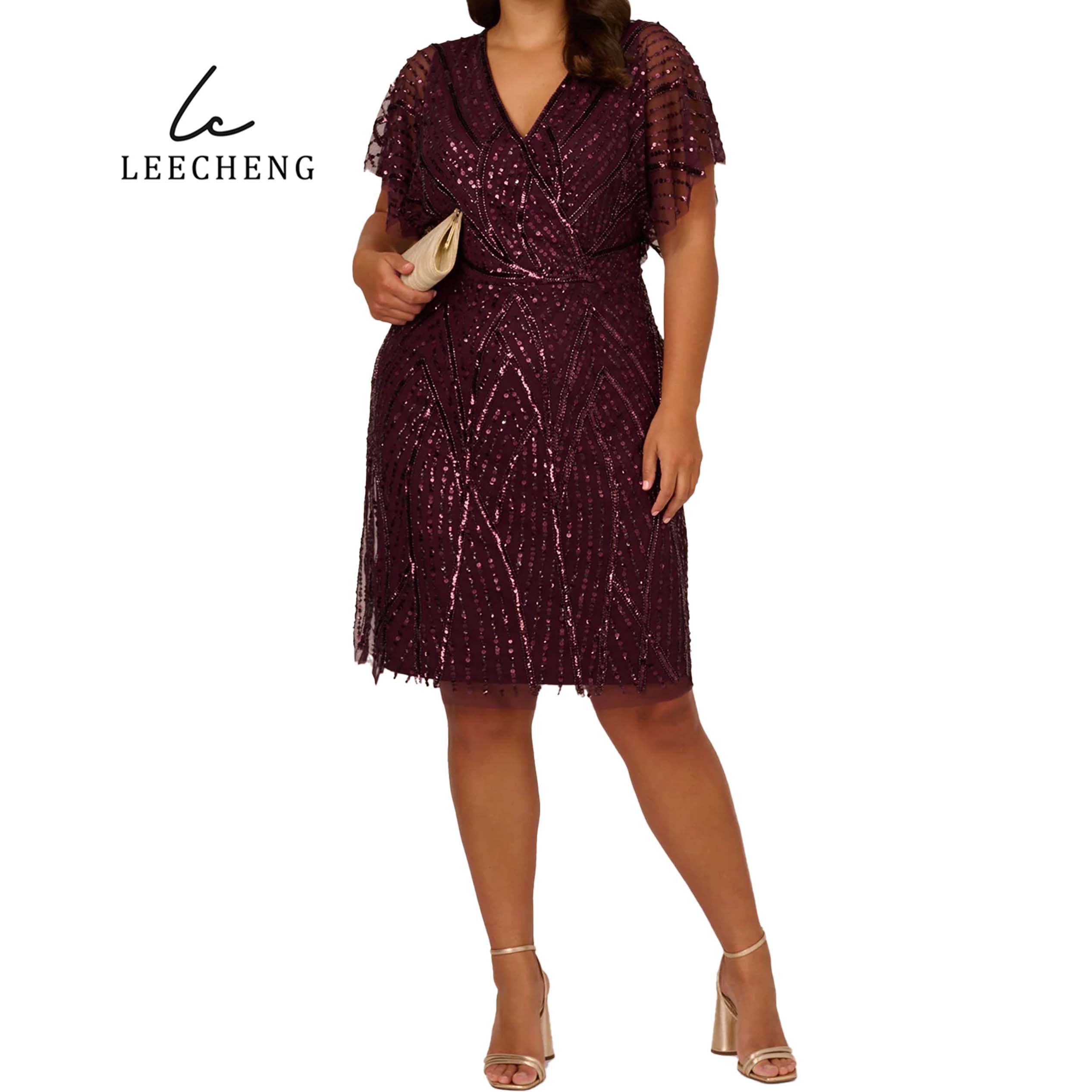 white christmas dresses Primavera Couture 14063 Homecoming Plus Size Short Cocktail Sequin Dress