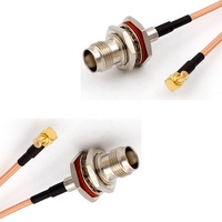 TNC hembra impermeable a MCX curva conector macho para la prueba de conducción de Internet de las cosas de la maquinaria agrícola