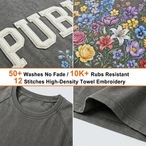 OEM Vintage Stone <b>Washed</b> 230GSM Heavyweight Sleeveless T-Shirt Custom 3D Puff Print Loose Drop Armhole Blank Muscle Tee - Product Image 2