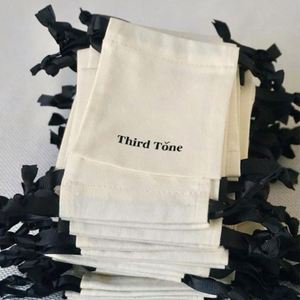 Custom Printed Recyclable 100% Cotton Muslin GOTS Certified Jewelry Gift Packaging <b>Bags</b> with Logo Personalized - Product Image 6