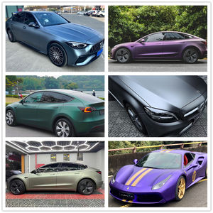 1.52*17 M Métallique Mat Gris Bleu Auto Peinture Véhicule PVC Couleur Voiture Vinyle Wrap - Product Image 5