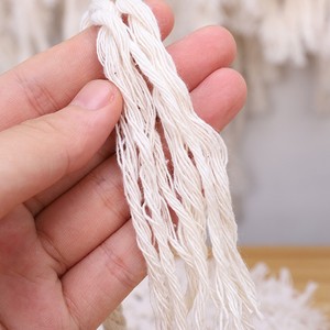 Charmkey 1mm 3mm 4mm 5mm <span class=keywords><strong>10mm</strong></span> Cordón de macramé de algodón Natural artesanía hecha a mano colgador de plantas <span class=keywords><strong>cuerda</strong></span> para tejer DIY ropa - Product Image 6