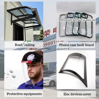 Polycarbonate transparent de 0.2mm pour la résistance à la flamme sonore à haute température pour le pliage de refroidissement d'usinage de couverture automatique aérospatiale