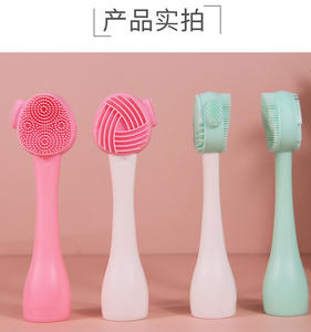 Cepillo Facial de Silicona para el Cuidado de la Piel, Cepillo de Limpieza con Mango de Silicona, Fibra Suave, Cepillo de Limpieza Profunda - Product Image 5