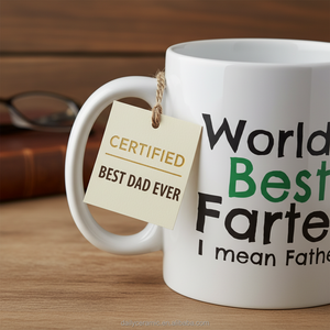 Mug à café en céramique personnalisé « Le meilleur farteur <span class=keywords><strong>du</strong></span> <span class=keywords><strong>monde</strong></span> » pour la fête des pères, 11 oz, en grès blanc, tasse en porcelaine pour cadeau d'anniversaire pour papa - Product Image 5
