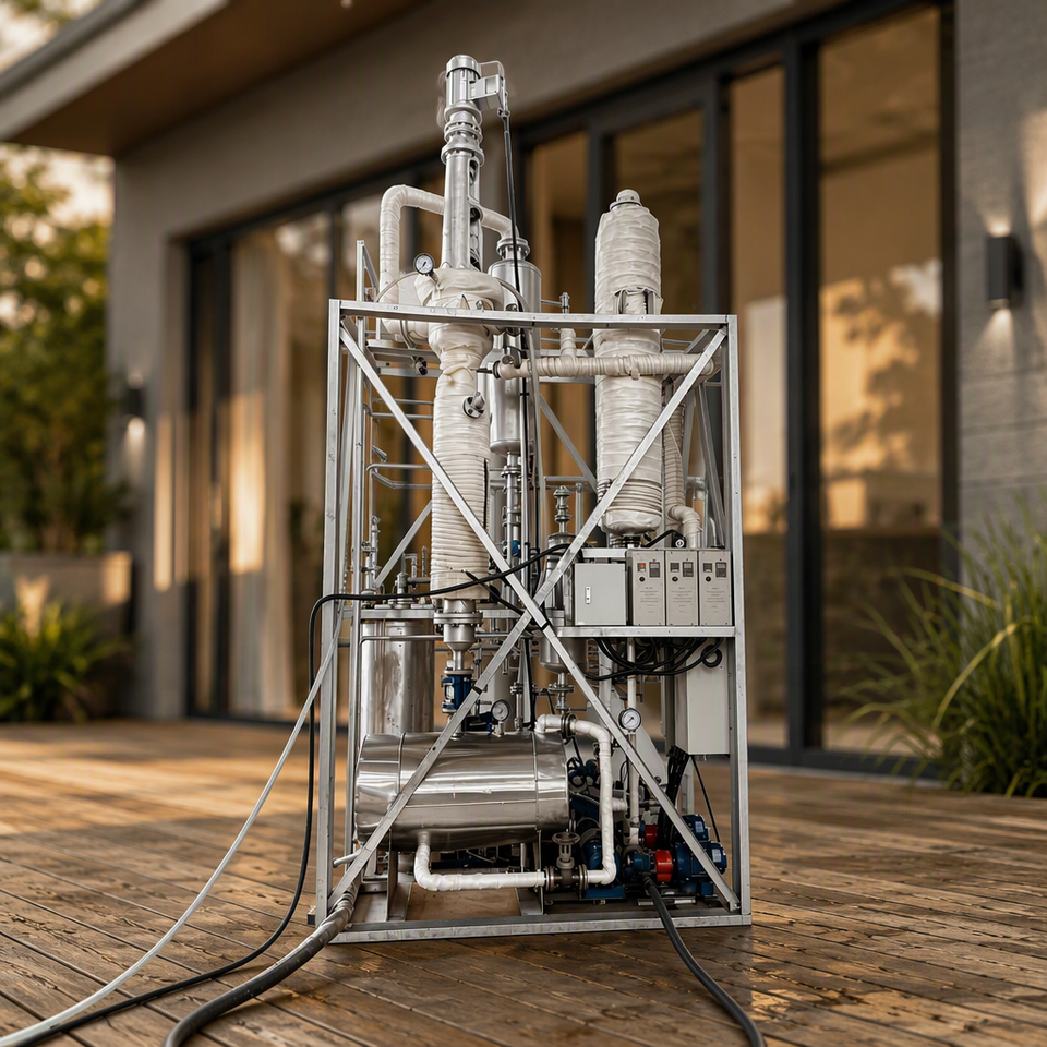 Commercial Distillation Unit 380 V Oil Purifier Plant 4000 W Three Phase Crude Diesel Engine ...