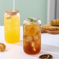 Verres à boire sans BPA de 20 oz - 8 verres avec couvercles en bambou et pailles, compatibles lave-vaisselle