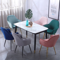 Fauteuil capitonné de luxe en velours noir et or, design hôtelier nordique, chaise de salle à manger en métal pour restaurant, mobilier rembourré