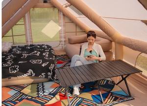 Maßgeschneidertes Automatisches Aufblasbares Firstzelt „Cabin“ für Outdoor-Camping, 12㎡, klassisches Oxford-Gewebe, für Vier Jahreszeiten, UV-beständig - Product Image 4