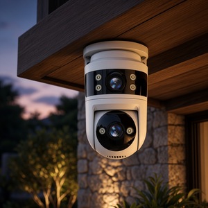 Caméra PTZ extérieure à double objectif, caméra de nuit pour magasin - Product Image 1
