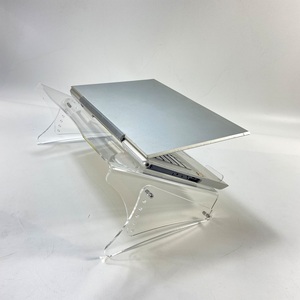 Support d'affichage pour ordinateur portable en acrylique transparent moderne de qualité supérieure, support ergonomique autoportant pour exposition sur bureau - Product Image 1