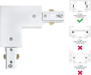 Rail magnétique LED d'intérieur moderne personnalisable 3 fils système d'éclairage sur rail en aluminium monophasé accessoires de rail connecteur en L - Product Image 4