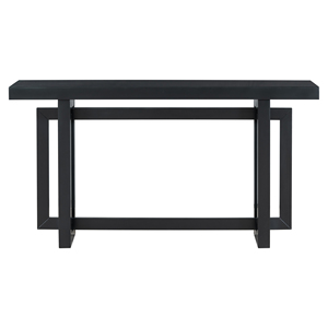 Mesa Consola de Entrada Moderna Pintada de 59.1'' con Tres Rectángulos, Chapa de Pino, Patas de Pino Macizo, Almacenamiento para Sala de Estar y Pasillo - Product Image 6