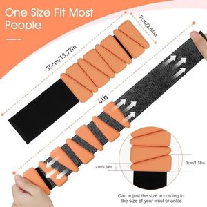 Fuxi Unisex Chất Lượng Cao Có Thể Điều Chỉnh Silicone + Sắt Mắt Cá Chân Cổ Tay Trọng Lượng Móc Vòng Đóng Cửa Bền Đào Tạo Tập Thể Dục Chạy - Product Image 5