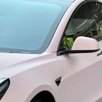 Film de protection pour voiture PET plat mat rose macaron, TPU coulé, toucher doux, résistant aux rayures, vente en gros d'usine, 1.52X16M/5X55FT