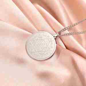 Collier Myshape <span class=keywords><strong>Sceau</strong></span> du <span class=keywords><strong>Roi</strong></span> <span class=keywords><strong>Salomon</strong></span> Étoile de David, Amulette de Protection Religieuse en Acier Inoxydable - Product Image 5