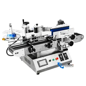 Cheap price Table model automatic label applicator plastic bottle round bottle labeling machine