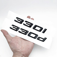 Autocollant 3D en ABS chromé noir pour lettres et chiffres de coffre arrière, emblème logo 330i/330d pour accessoires E39/E46/E90/F30 Chiwang