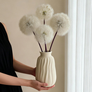Flores Artificiales de Diente de León Yasunobu, Rama Individual de Plástico para Decoración del Hogar, Accesorios para Bodas - Product Image 3