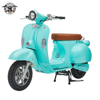 Moto électrique vintage 2020, scooter rétro pour adultes avec grand siège, tension 72v, puissance du moteur 1500w