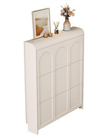 Nuevo Diseño 2026: Mueble Zapatero Ultrafino Estilo Crema Minimalista con Tapa Abatible, Organizador Estrecho para Entrada y Pasillo de Apartamentos