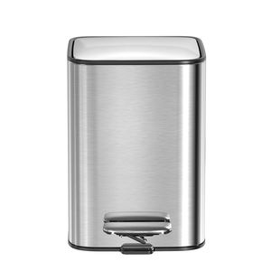 Defender series waste bin in acciaio inossidabile soft close rettangolo pattumiera bidone della spazzatura del bagno - Product Image 3