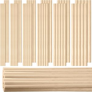 Palos de <span class=keywords><strong>madera</strong></span> de <span class=keywords><strong>balsa</strong></span> <span class=keywords><strong>varillas</strong></span> de <span class=keywords><strong>madera</strong></span> 1/8 3/16 1/4 5/16 3/8 1/2 pulgadas redondo <span class=keywords><strong>madera</strong></span> blanda DIY moldeado manualidades fabricación de proyectos - Product Image 1