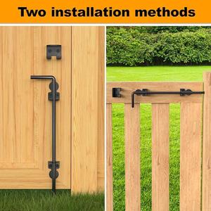Loquet de porte robuste pour portes métalliques de clôture en bois, matériel de butée de sol de porte pour portes en bois PVC vinyle métal - Product Image 3