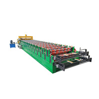 Machine de formage à froid pour tuiles de toit en acier coloré double couche à prix abordable, équipement de formage à froid pour panneaux de toiture métalliques, OEM et ODM acceptés