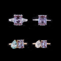 Pierre précieuse Alexandrite de laboratoire de haute qualité coupe émeraude 1ct 2ct 3ct pierre précieuse fabriquée en laboratoire pour bijoux
