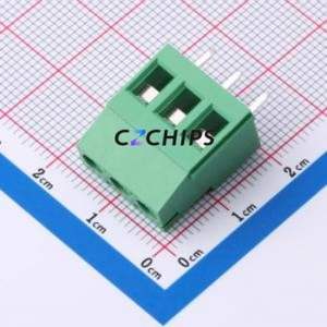 MX129-5.08-03P-GN01-Cu-Y-A Screw <b>Terminal</b> <b>Block</b> Through hole Component (THT),P=5.08mm Connector 1x3P 5.08mm Green Through Hole - Product Image 1