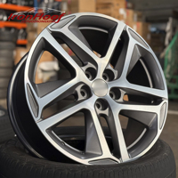 جنوط سيارات ركاب من سبائك الألومنيوم IronHoof مقاس 17×7.5 بوصة، 5×108 PCD، بوجه مصقول، مناسبة لسيارات 308 و408 و508 و4008
