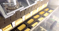 Machine automatique de découpe de pâte à biscuits à ultrasons Excellent prix Coupe-gâteau au miel pour la pâtisserie Utilisation en boulangerie Restaurant Alimentation électrique