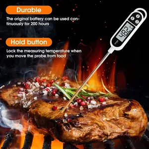 Termómetro Digital para Carne con Pantalla LCD, Acero Inoxidable 304, Lectura Instantánea, Conmutación C/F, Medición de Humedad para Cocina y Barbacoa - Product Image 4