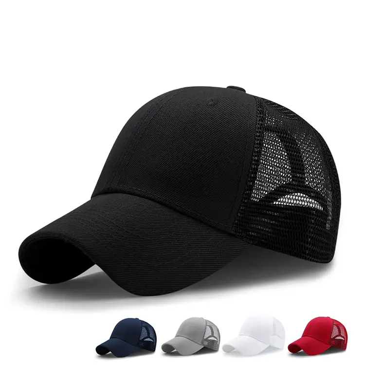 Sombrero de malla suave personalizado para camionero, gorra de béisbol de color rosa