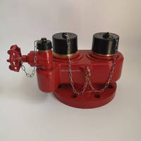 Distributeur d'eau incendie à 4 voies en fonte ductile avec raccord à bride pour système de lutte contre l'incendie