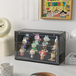 3 परतों खिलौना आकृति प्रदर्शन बॉक्स डॉल स्टोरेज केस स्टेकयोग्य धूल-प्रूफ ढहने वाला डिस्प्ले बॉक्स - Product Image 1