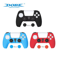 Casing silikon Anti selip TP5-0559 untuk Joystick PS5 2 pegangan jempol casing sampul kulit pelindung lunak untuk pengontrol PS5 DOBE