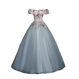 Off Shoulder Elegant Evening Dress Long <b>Skirt</b> Polyester Women Stage Performance Costume Solid Color - Product Image 5