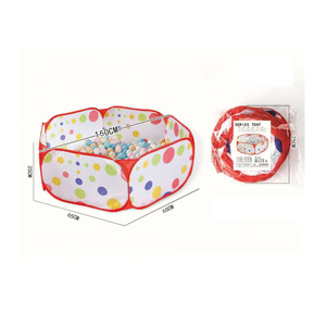 Piscina de bolas de verano para niños, juguetes de entretenimiento en interiores, 150cm de diámetro, Red de 3 lados, piscina de penalización redonda con juego de tiro - Product Image 1