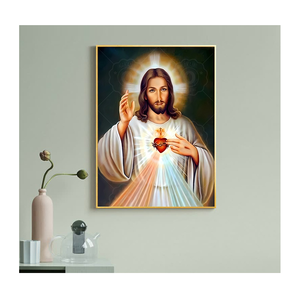 Clásico personalizado Art Deco Jesús lienzo <span class=keywords><strong>impresión</strong></span> cristiana Dios imágenes tela impresiones para Pascua colgante diseño estilo - Product Image 2