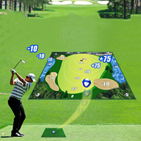 Mini 3D-Gedruckte Nylon Golf Putting & Chipping Übungsmatte Funktionsreiche Golf-Putting-Matte