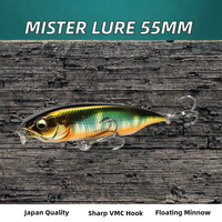 Uzun Mesafe Atışları İçin Yüzen Kalem Şeklinde Minnow Sert Yem, Alabalık, Walleye ve Yırtıcı Balıklar İçin Yüzey Su Yemi