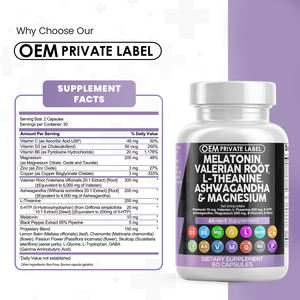 メラトニンカプセル 10mg バレリアン根 <span class=keywords><strong>L</strong></span>-テアニン アシュワガンダ 睡眠サポート マグネシウム複合体カプセル 睡眠 5-HTPカプセル - Product Image 2