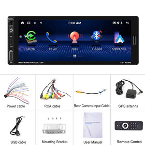 Autoradio sans fil CarPlay Podofo 6,86 pouces 2+64 Go Android 1 Din GPS Bluetooth FM RDS Android Auto - Product Image 6