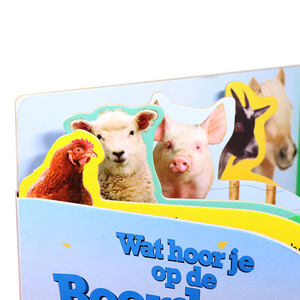 Jouets éducatifs pour enfants, livres en carton sur le thème des animaux avec fonctions sonores, impression sur papier couché - Product Image 5