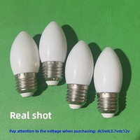 Ampoule LED DC 5V/37V Alimentée par USB Culot E27 Type Bougie C35 en Plastique pour Jardin 3000 Heures 3000K/6500K
